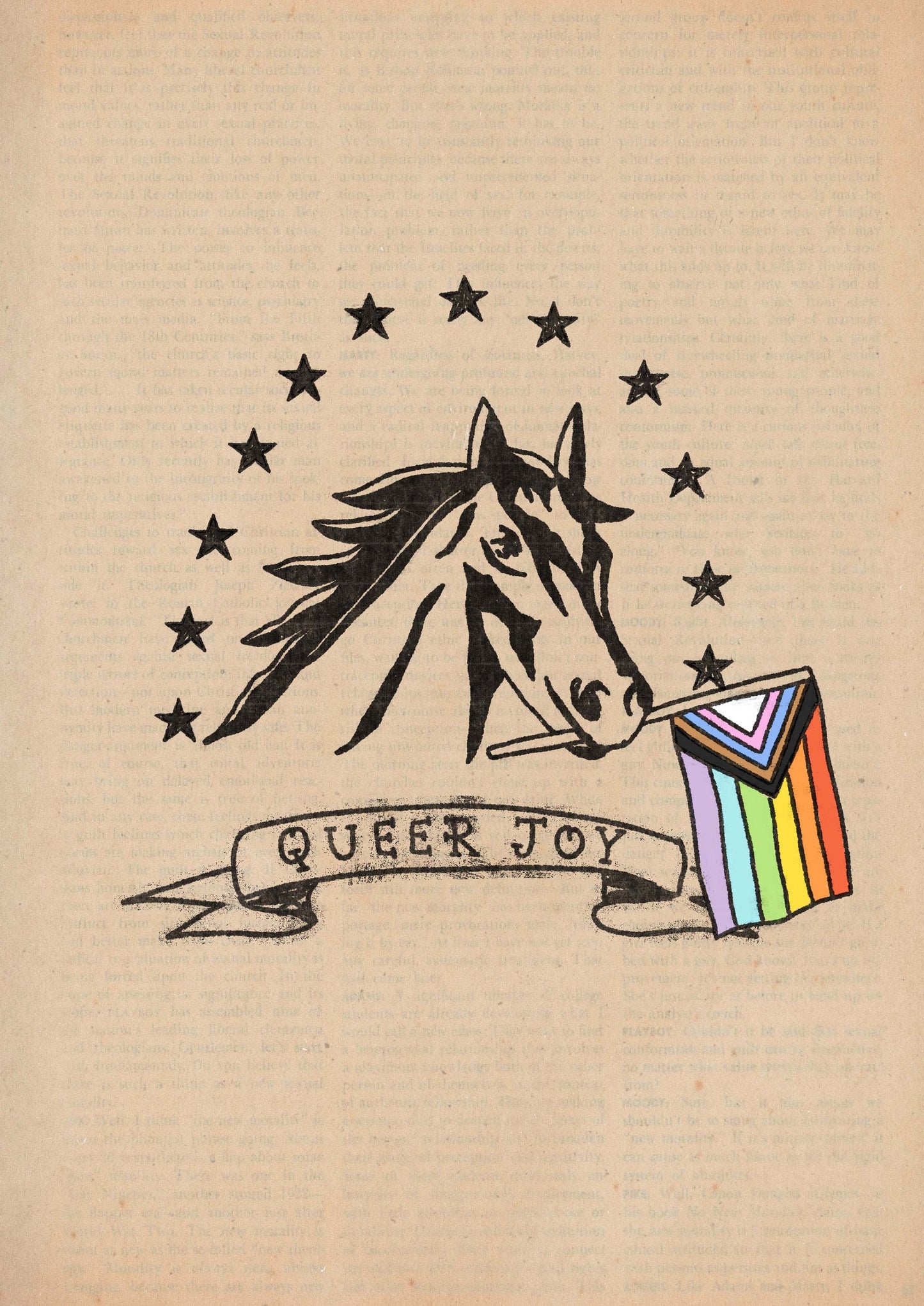 Queer Joy Horse Print